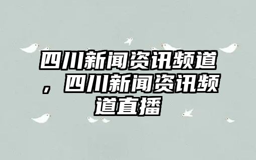 四川新聞資訊頻道，四川新聞資訊頻道直播