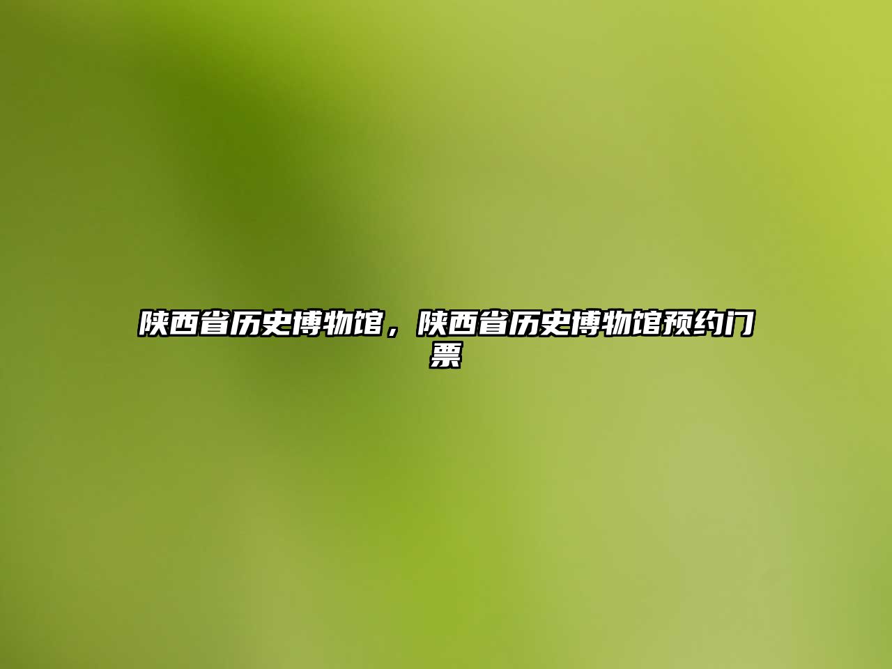 陜西省歷史博物館，陜西省歷史博物館預約門票