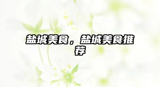 鹽城美食，鹽城美食推薦