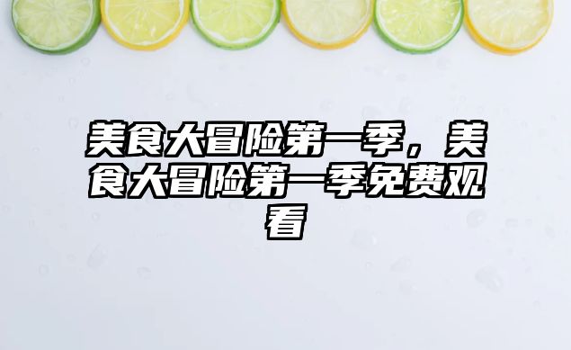 美食大冒險第一季，美食大冒險第一季免費觀看