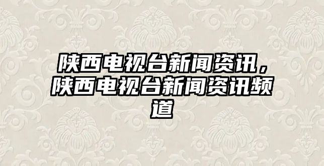 陜西電視臺(tái)新聞資訊，陜西電視臺(tái)新聞資訊頻道