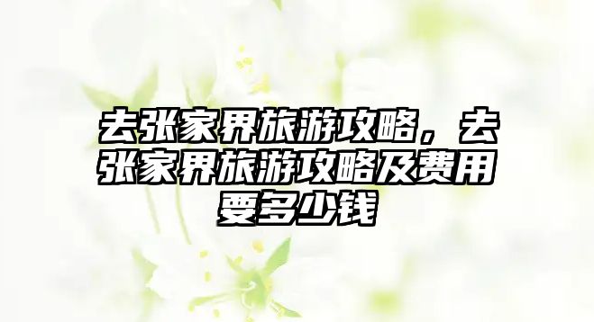 去張家界旅游攻略，去張家界旅游攻略及費(fèi)用要多少錢