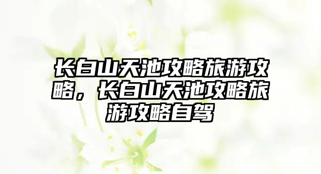 長白山天池攻略旅游攻略，長白山天池攻略旅游攻略自駕