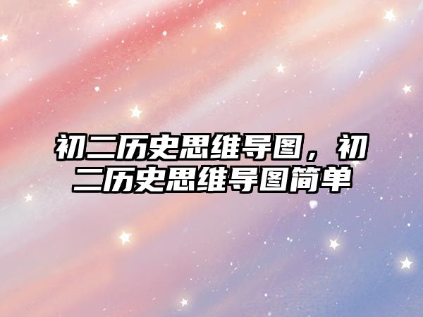 初二歷史思維導圖，初二歷史思維導圖簡單