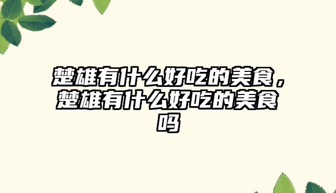 楚雄有什么好吃的美食，楚雄有什么好吃的美食嗎