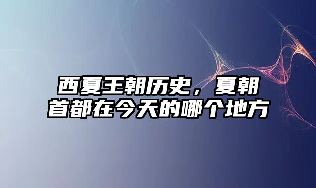 西夏王朝歷史，夏朝首都在今天的哪個地方