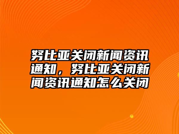 努比亞關閉新聞資訊通知，努比亞關閉新聞資訊通知怎么關閉
