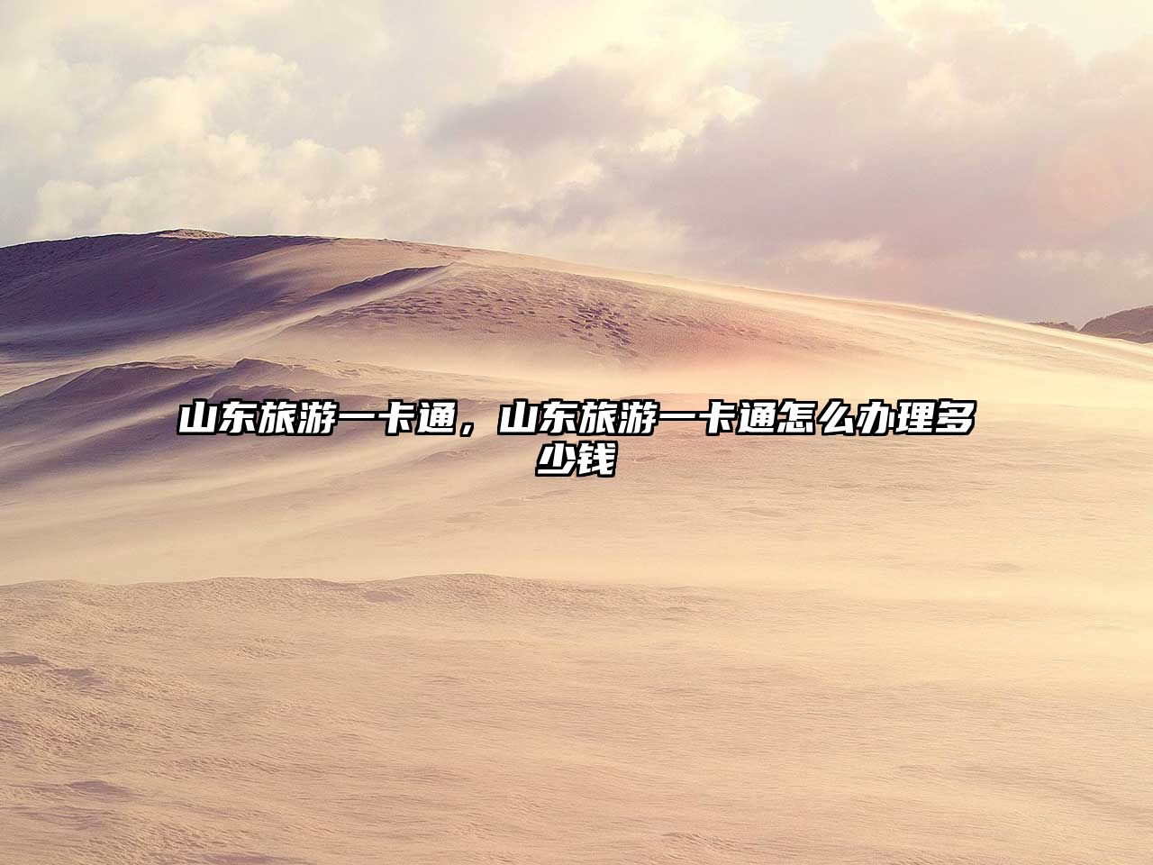 山東旅游一卡通，山東旅游一卡通怎么辦理多少錢