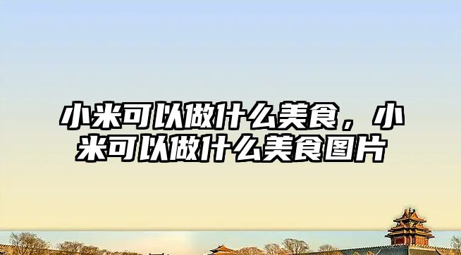 小米可以做什么美食，小米可以做什么美食圖片