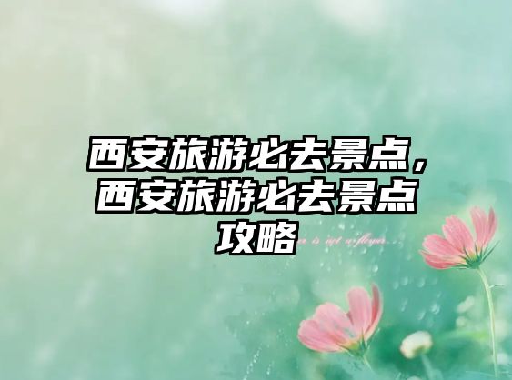 西安旅游必去景點(diǎn)，西安旅游必去景點(diǎn)攻略